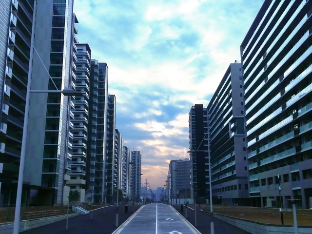 晴海フラッグのマンション群