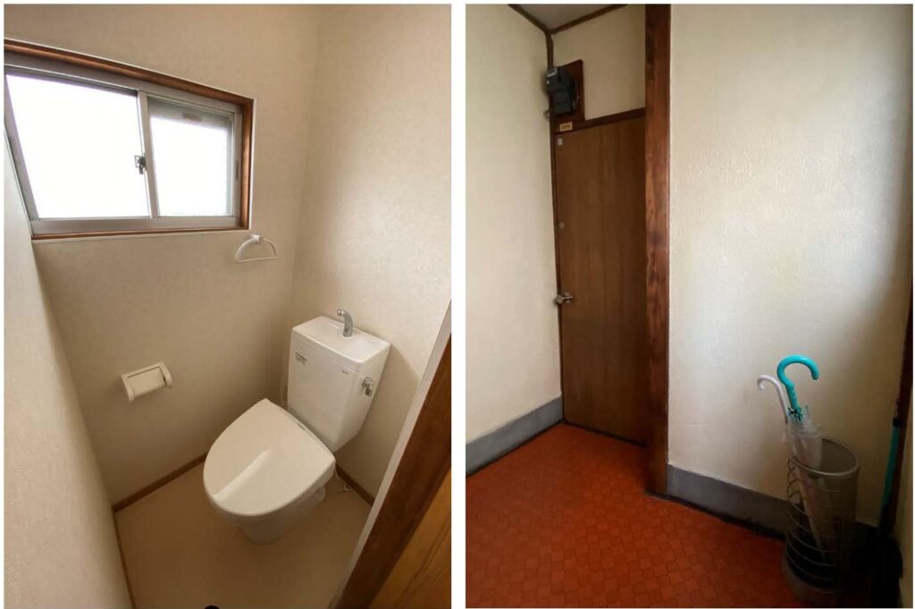 ウォシュレット付トイレと共同の玄関